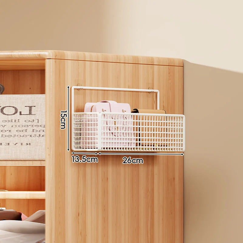 Over-the-Door Storage Organizer Four-Tier Mesh Baskets With Hooks