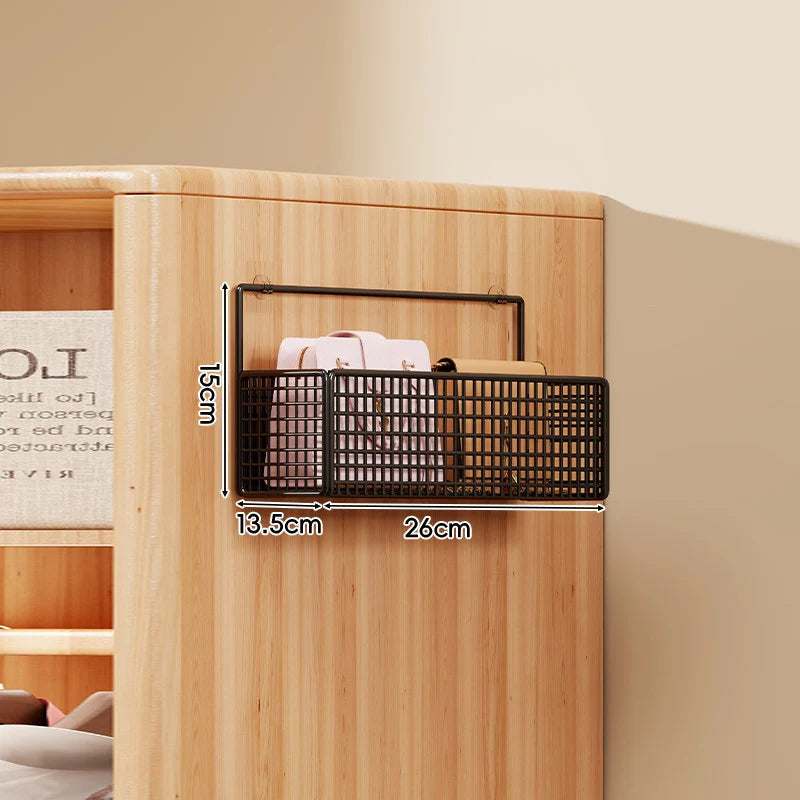 Over-the-Door Storage Organizer Four-Tier Mesh Baskets With Hooks