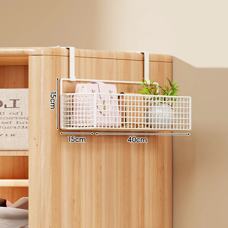 Over-the-Door Storage Organizer Four-Tier Mesh Baskets With Hooks