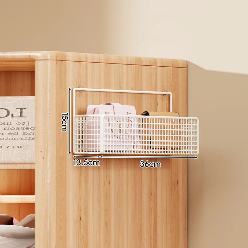 Over-the-Door Storage Organizer Four-Tier Mesh Baskets With Hooks