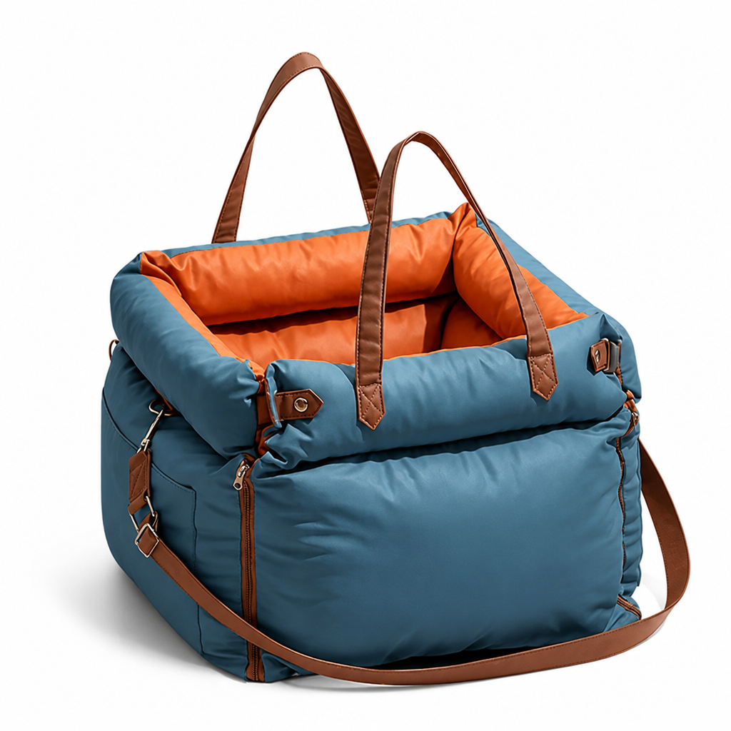 Padded Dog Car Seat (Built-In Seat Belt, Removable Washable Cover)