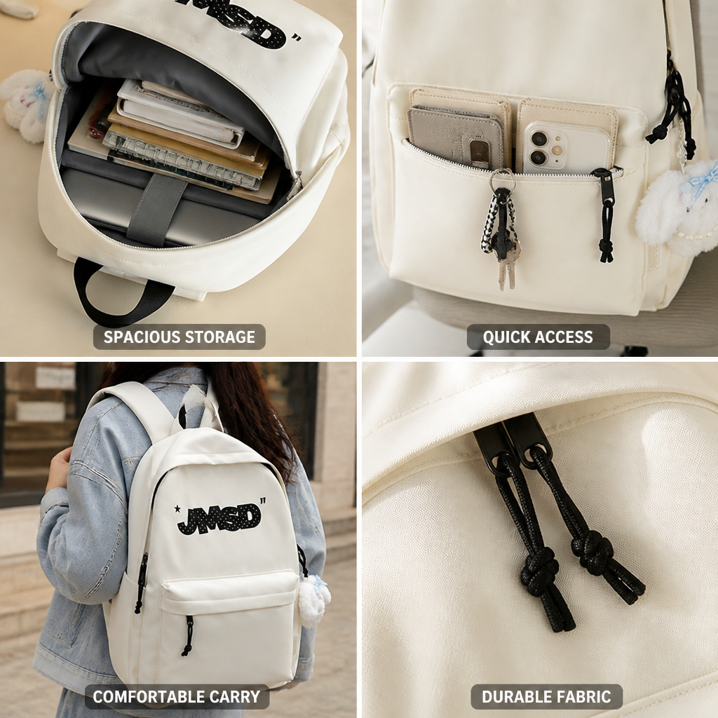 Padded Laptop Sleeve Multi-Pocket Backpack
