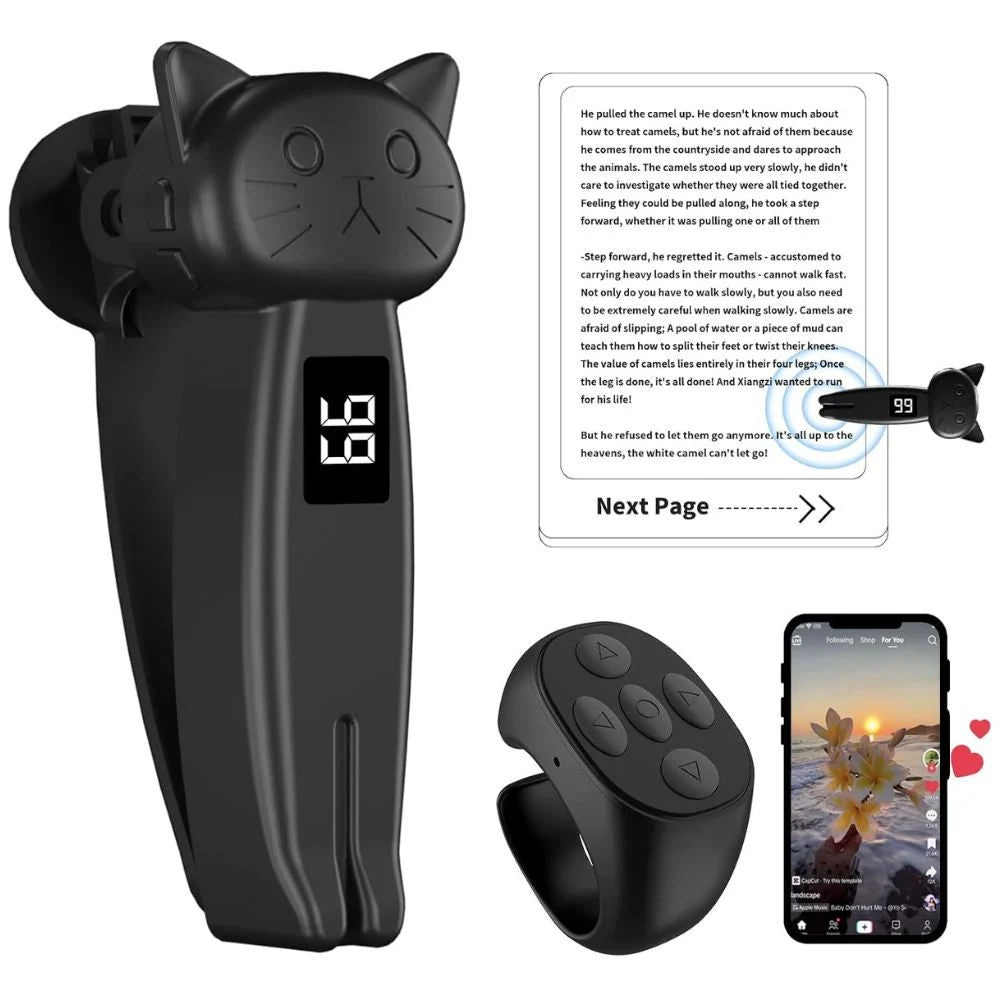 Page Turner Remote Wireless Rechargeable Finger Ring