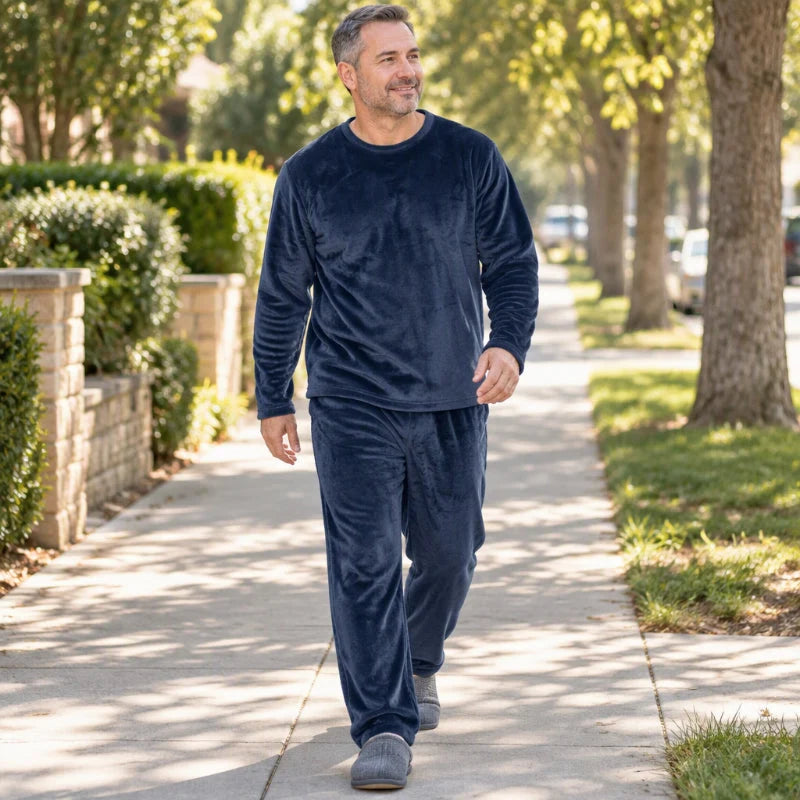 Pajama Set Thermal Velour Brushed Lining