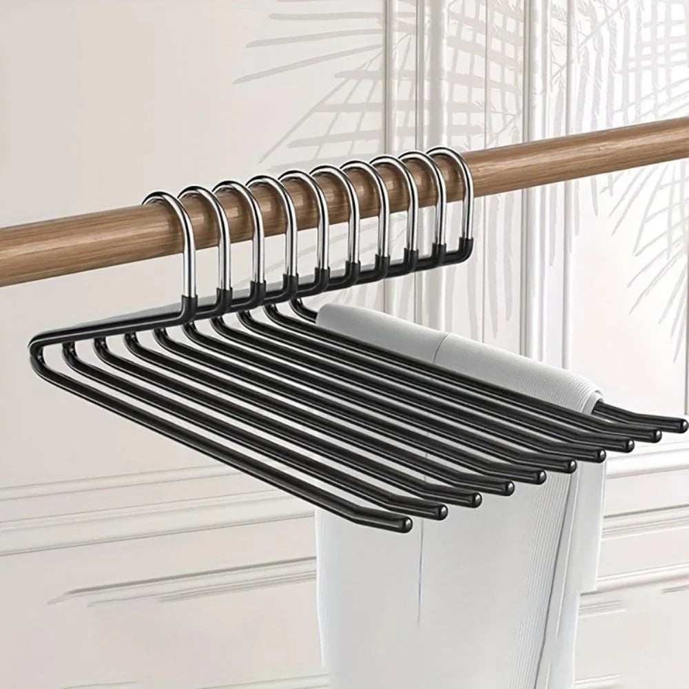 Pants Hangers Stainless Steel Space-Saving Set of 10