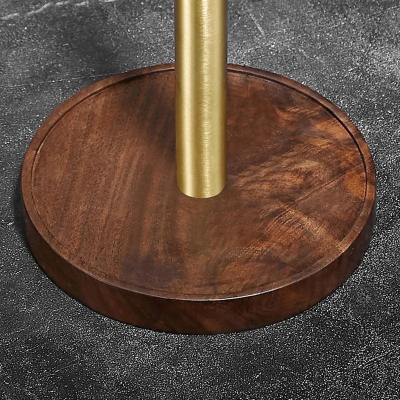 Paper Towel Holder Solid Walnut Stainless Steel Base Minimalist Design