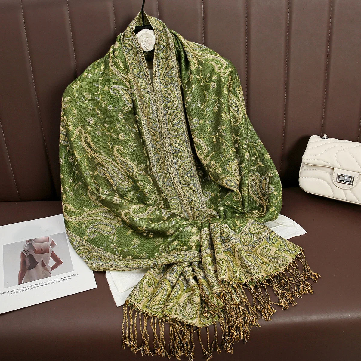 Pashmina Scarf Cotton-Polyester Blend Cashmere-Like Feel Multiway Wrap