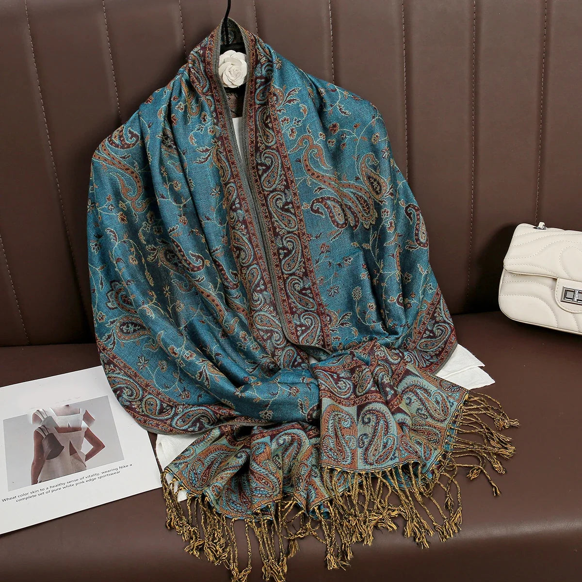 Pashmina Scarf Cotton-Polyester Blend Cashmere-Like Feel Multiway Wrap