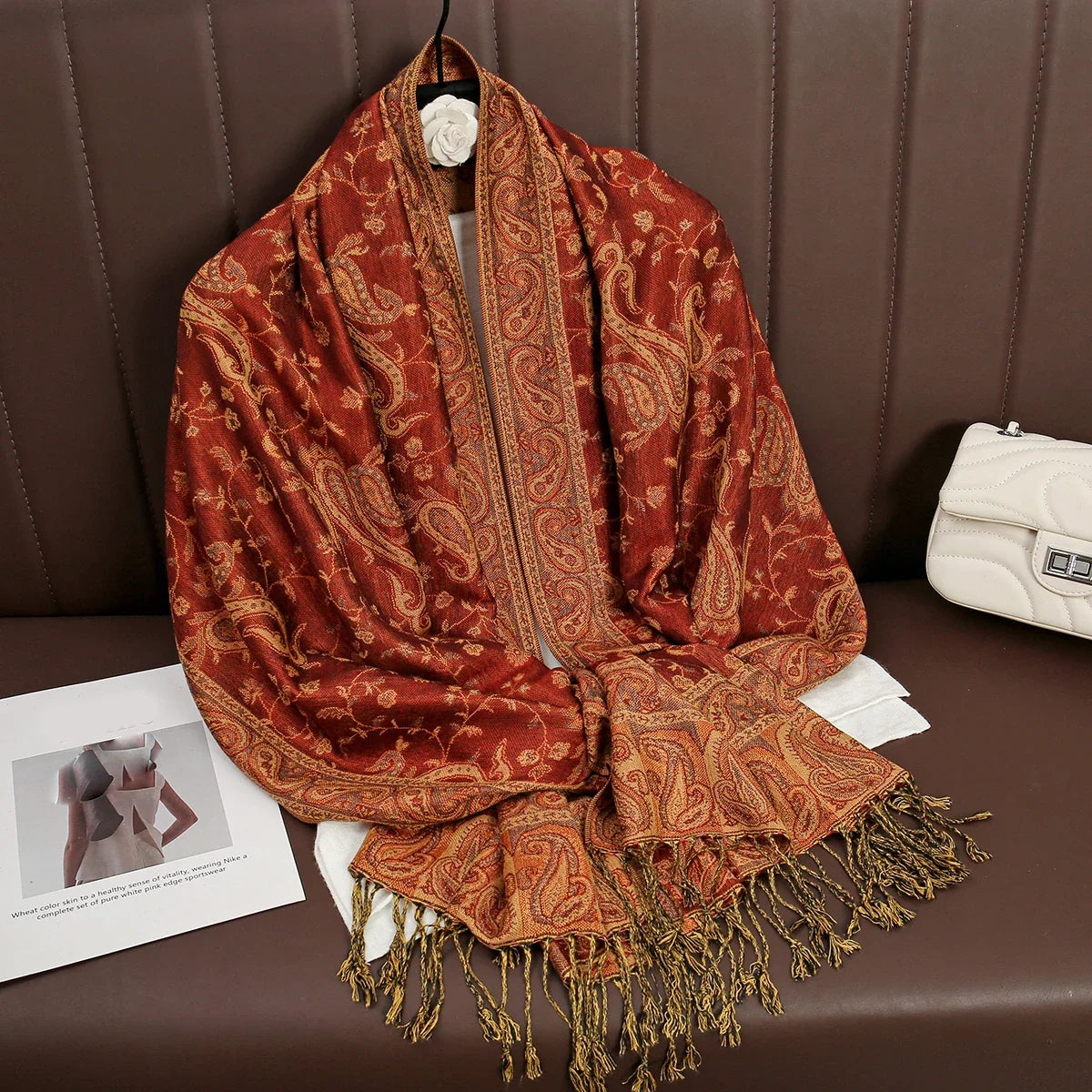 Pashmina Scarf Cotton-Polyester Blend Cashmere-Like Feel Multiway Wrap