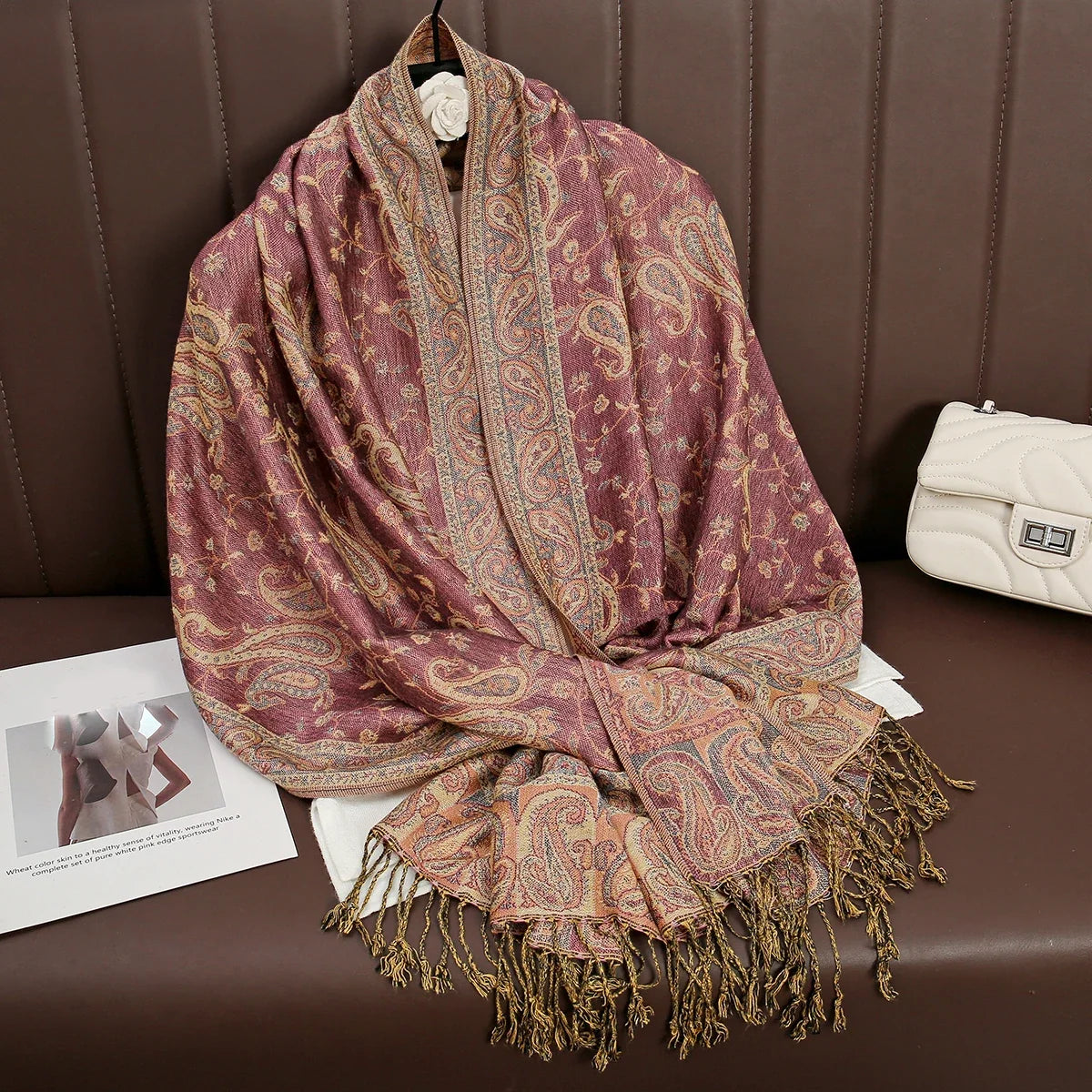 Pashmina Scarf Cotton-Polyester Blend Cashmere-Like Feel Multiway Wrap