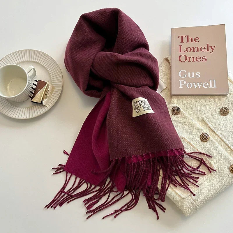 Pashmina Scarf Soft Long Fringed Wrap