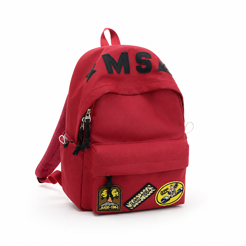 Patchwork Spacious Kids School Backpack (Adjustable Padded Straps)