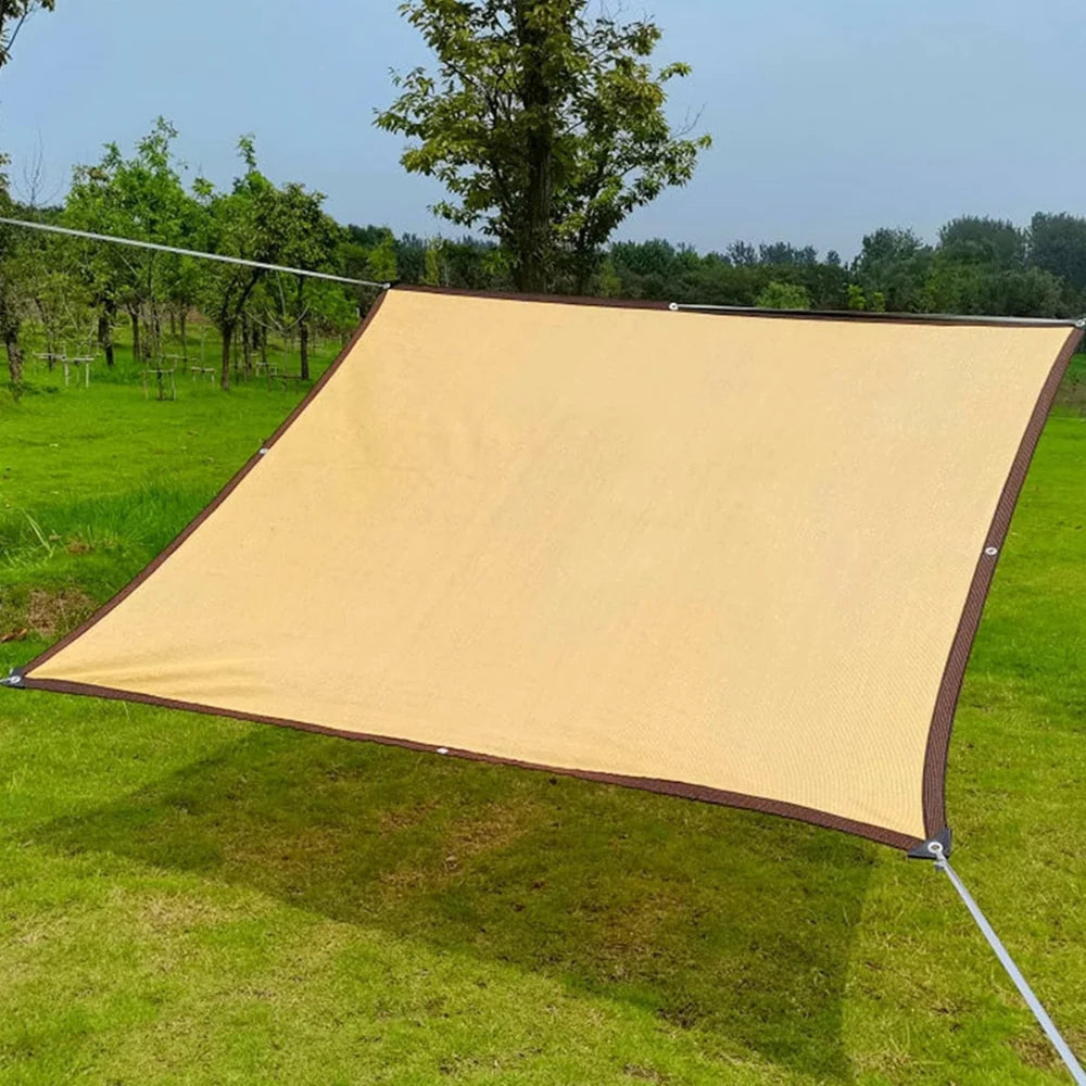 Patio Shade Sail Blocks 90% Sunlight Reinforced Grommets