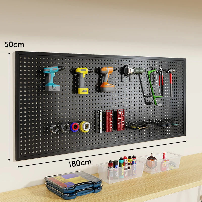 Pegboard Organizer Wall-Mounted Steel Includes 10 Hooks