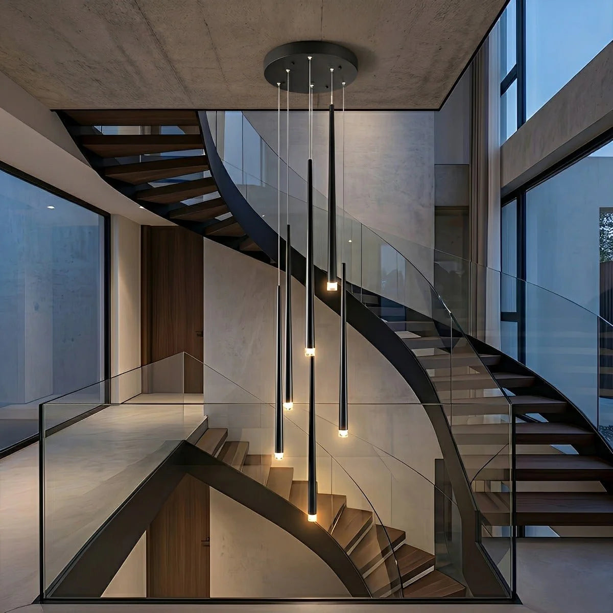 Pendant Chandelier Cascading Adjustable Integrated LED Dimmable