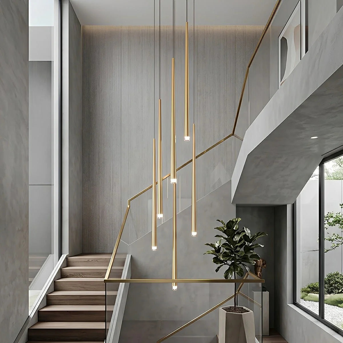 Pendant Chandelier Cascading Adjustable Integrated LED Dimmable