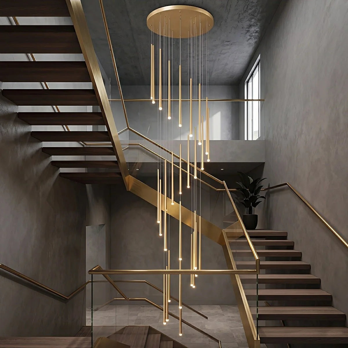 Pendant Chandelier Cascading Adjustable Integrated LED Dimmable