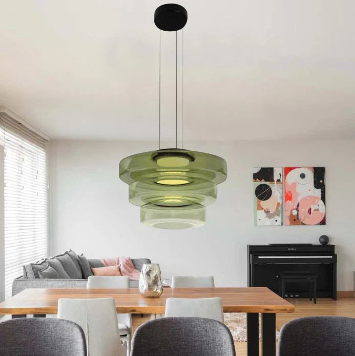 Pendant Lamp Diffused Glass Glare-Free Adjustable Drop