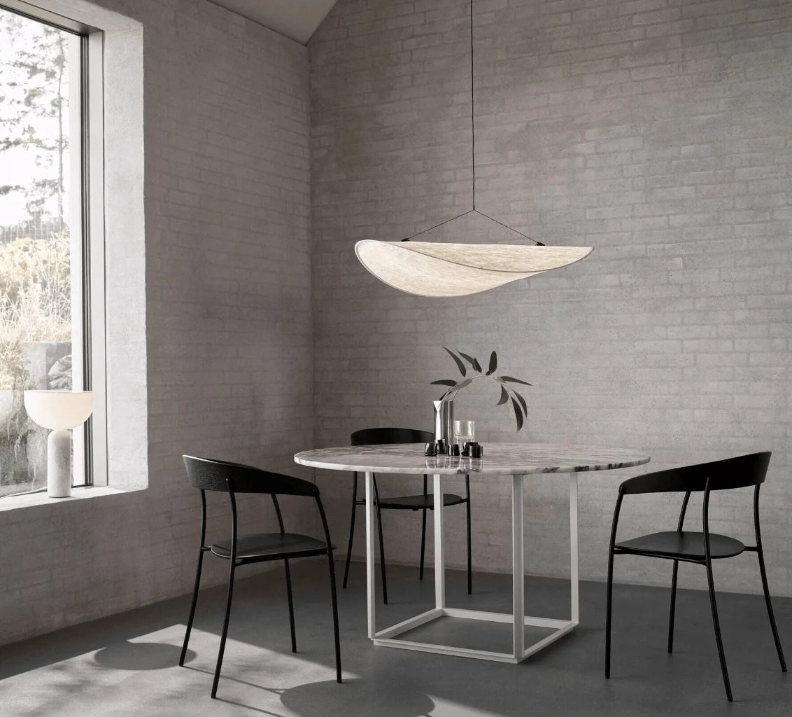 Pendant Lamp Handmade Silk Shade Integrated LED Remote Control