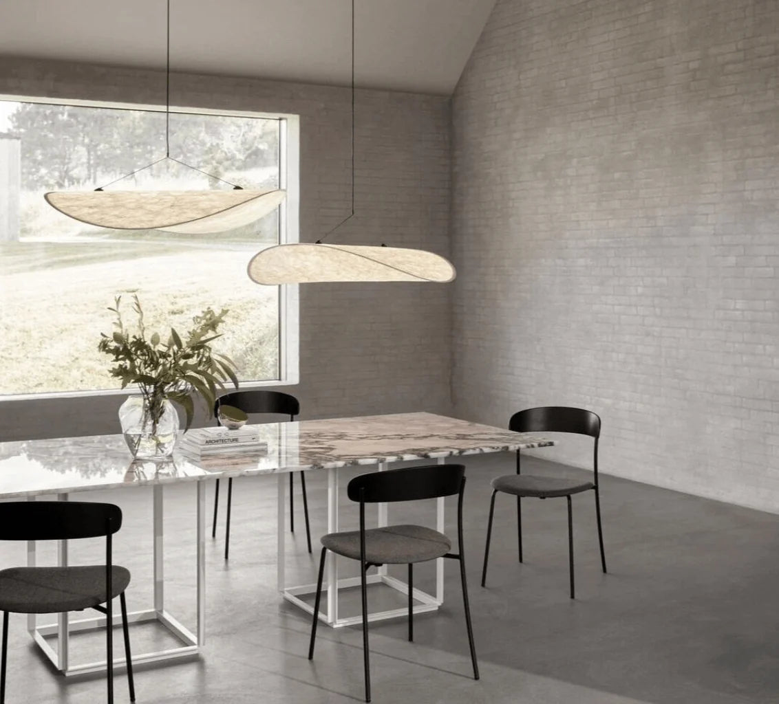 Pendant Lamp Handmade Silk Shade Integrated LED Remote Control