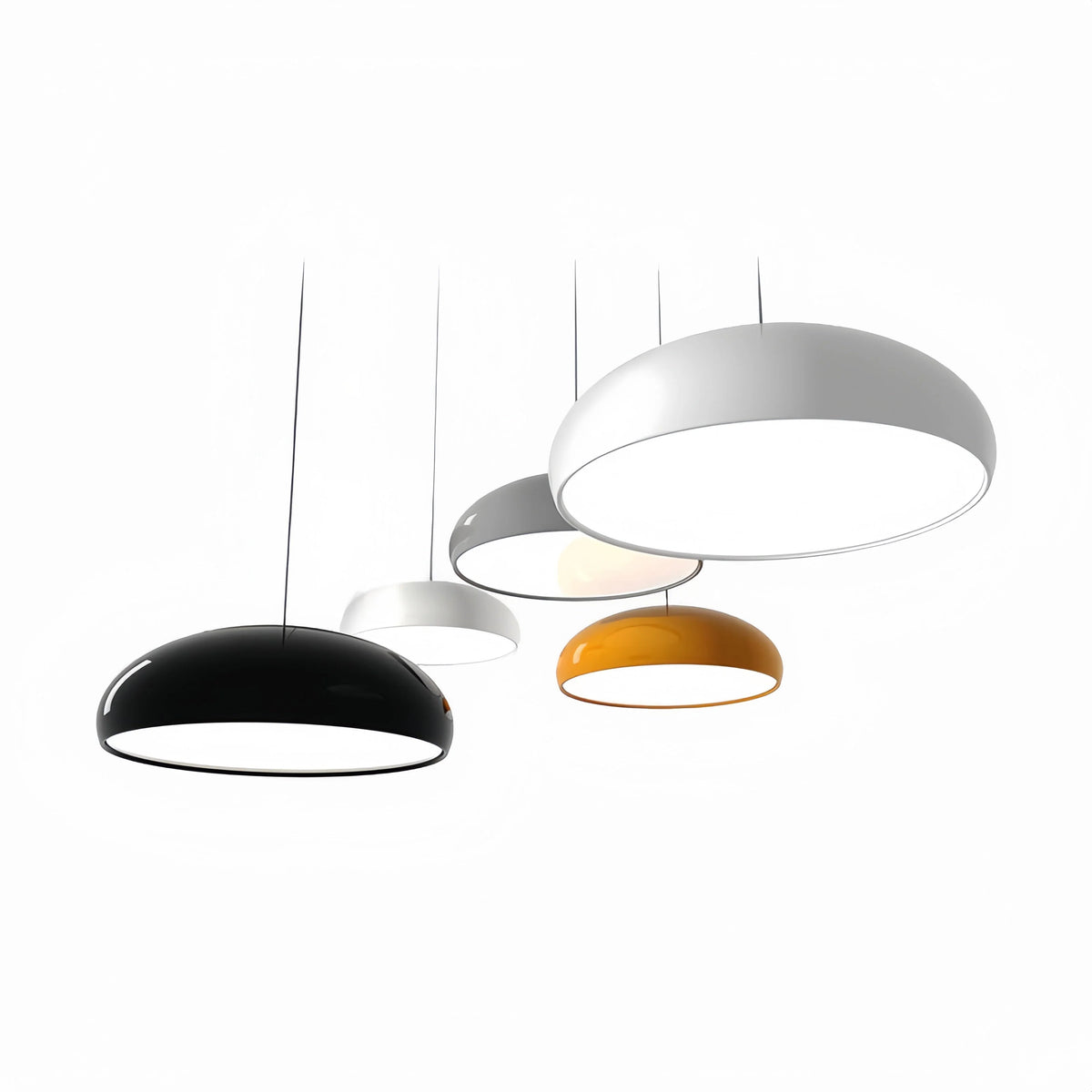 Pendant Light Art Deco Open Metal Frame Shadow Casting