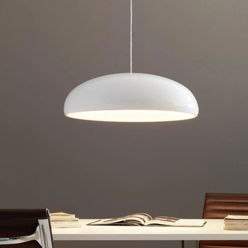 Pendant Light Art Deco Open Metal Frame Shadow Casting
