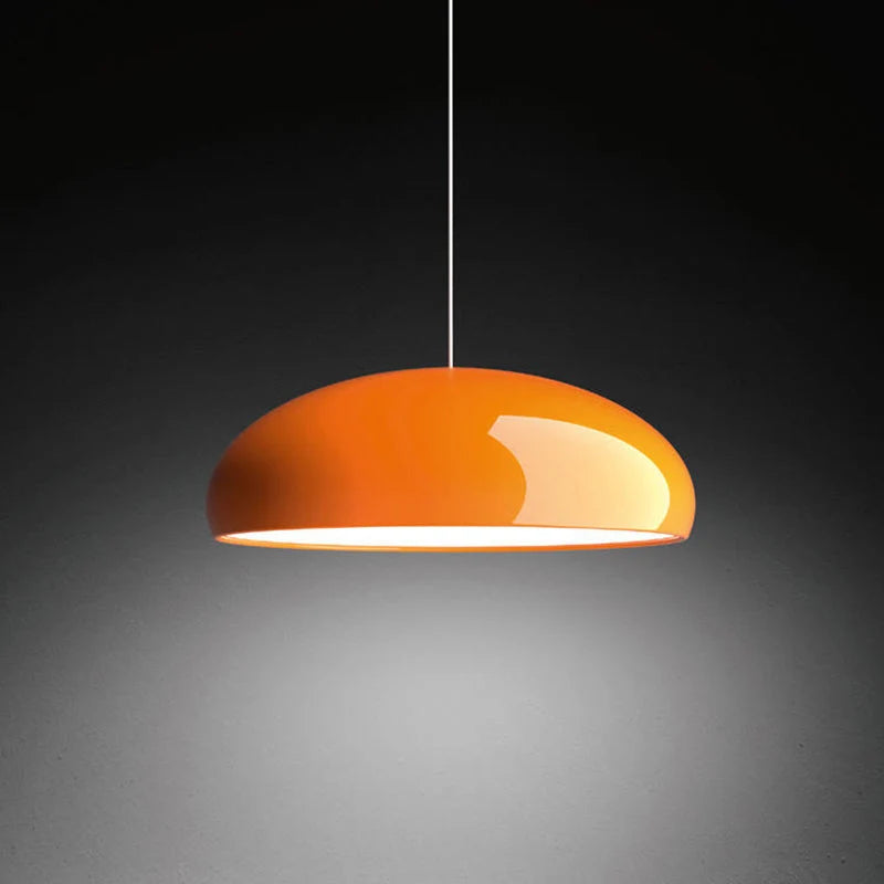 Pendant Light Art Deco Open Metal Frame Shadow Casting