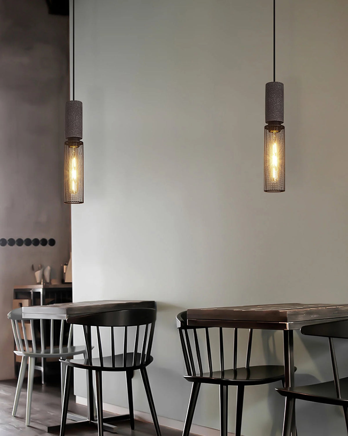 Pendant Light Cast Cement Shade Adjustable Drop