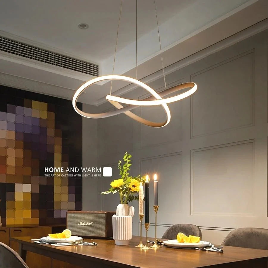 Pendant Light Clover Design Dimmable LED Remote Control