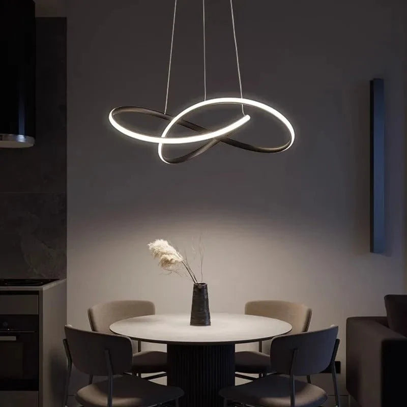 Pendant Light Clover Design Dimmable LED Remote Control