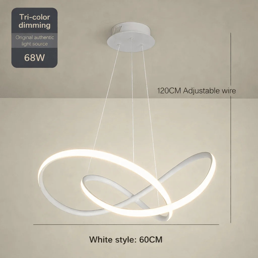 Pendant Light Clover Design Dimmable LED Remote Control
