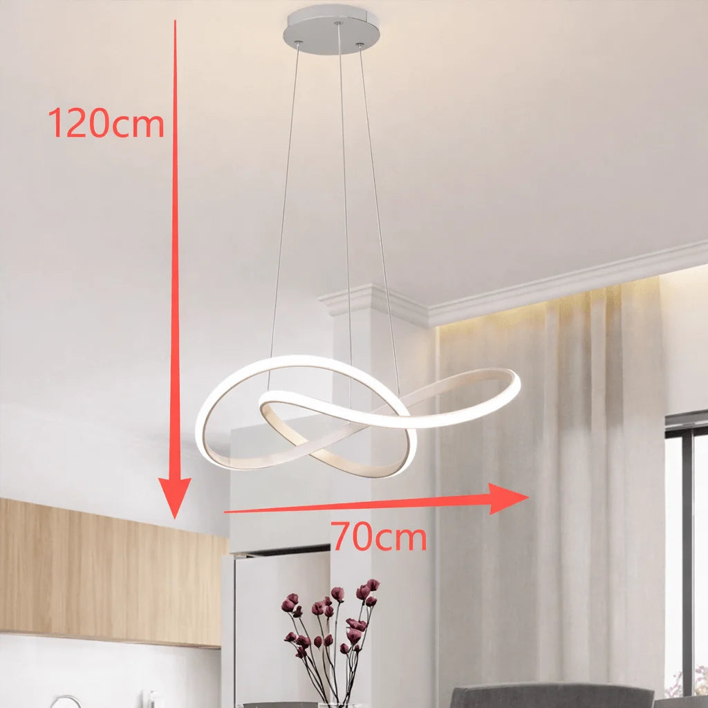 Pendant Light Clover Design Dimmable LED Remote Control