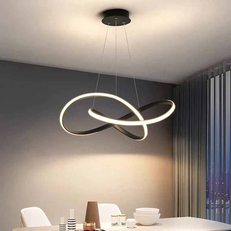 Pendant Light Clover Design Dimmable LED Remote Control