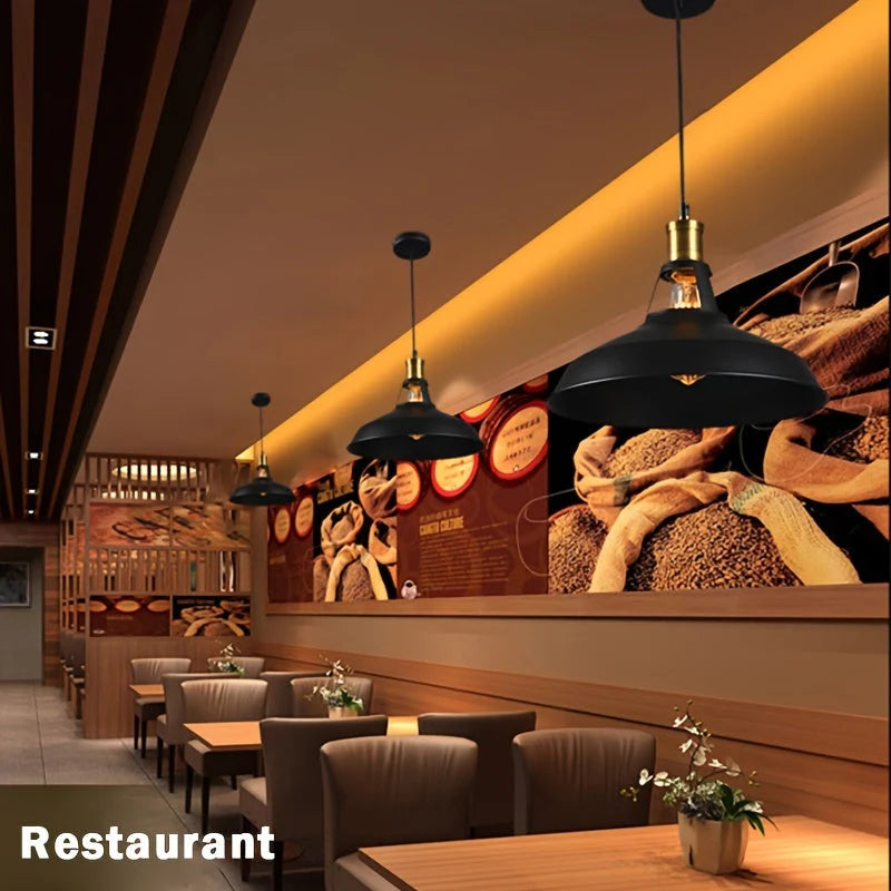 Pendant Light Deep Metal Shade & Adjustable Drop