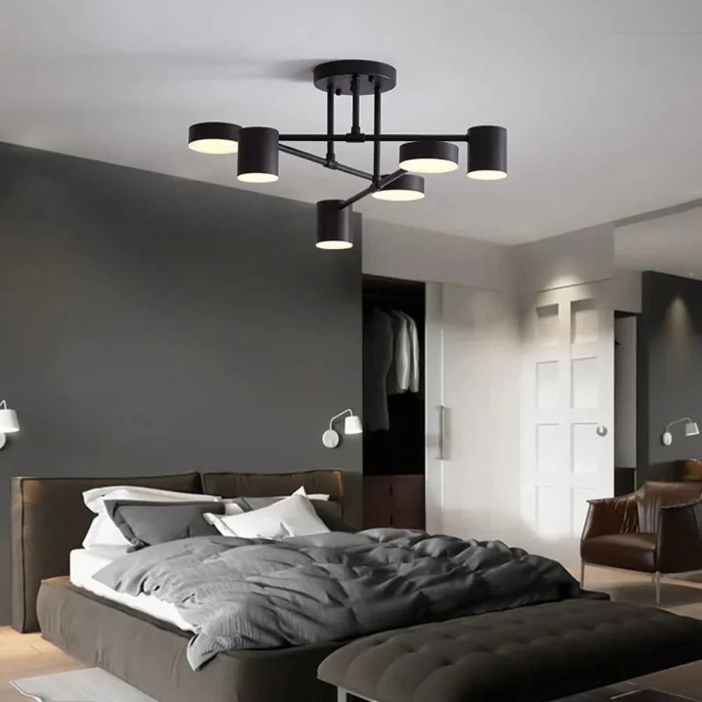 Pendant Light Geometric Open Metal Frame Adjustable Cable