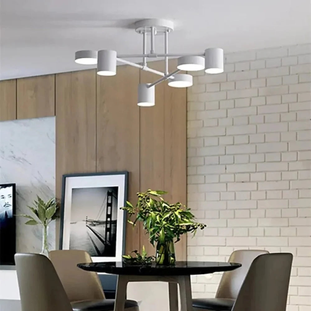 Pendant Light Geometric Open Metal Frame Adjustable Cable