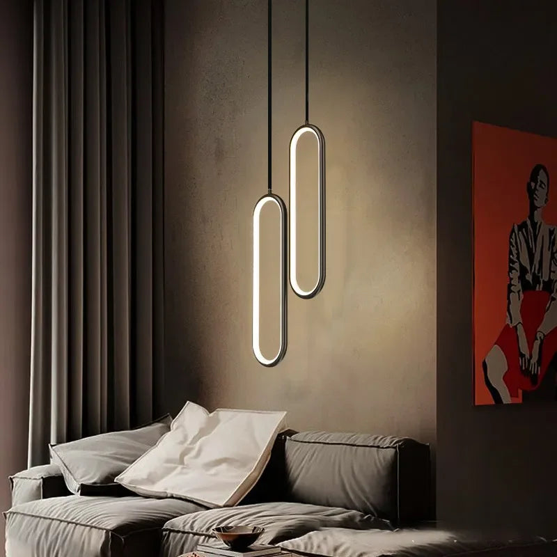 Pendant Light Gold-Lined Integrated LED & Adjustable Drop