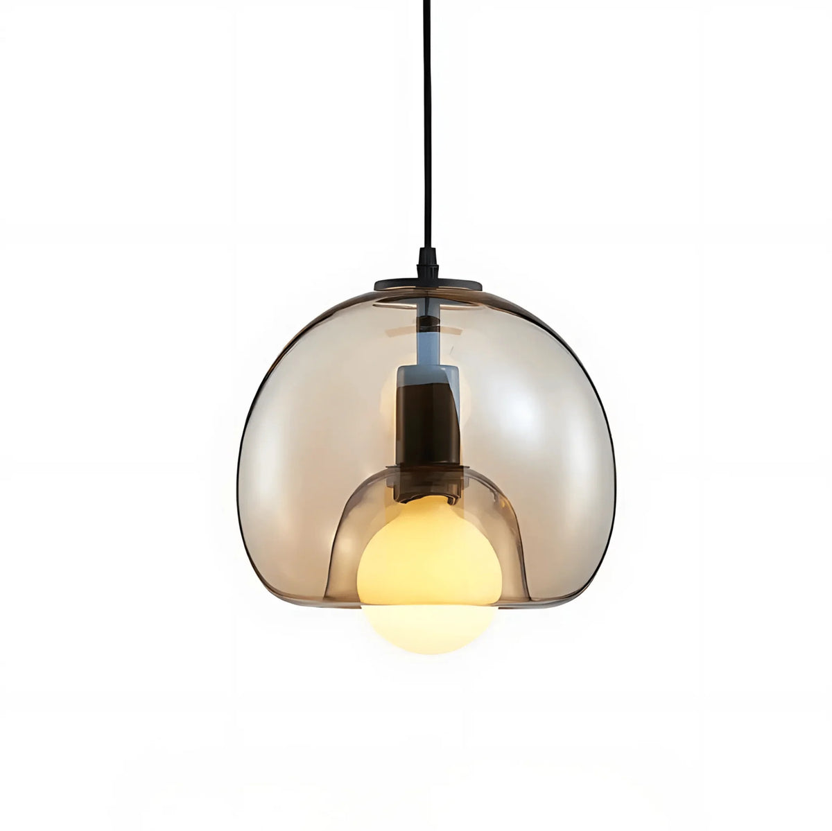 Pendant Light Handblown Glass Adjustable Drop & Standard Socket
