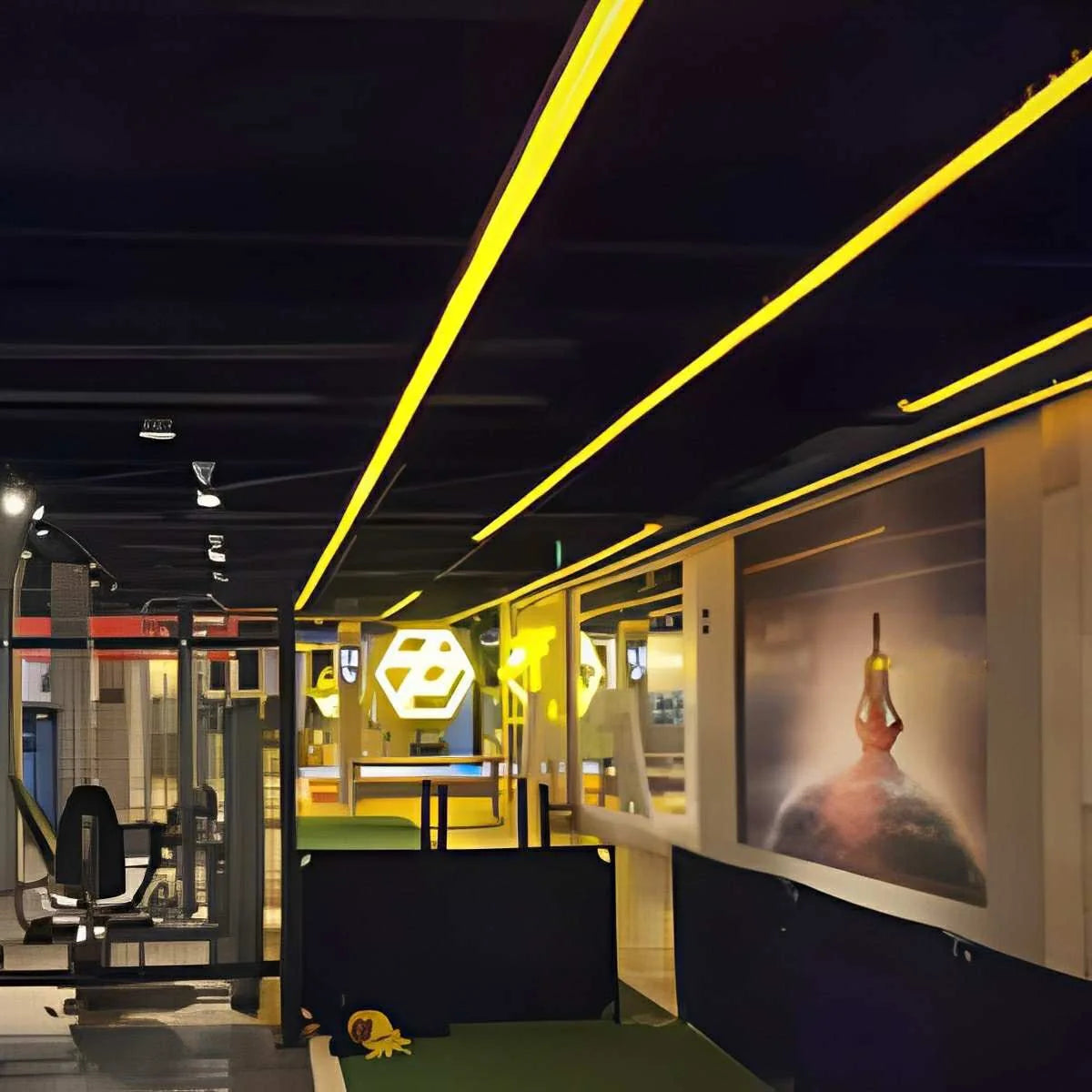 Pendant Light Linear Integrated LED Adjustable Height