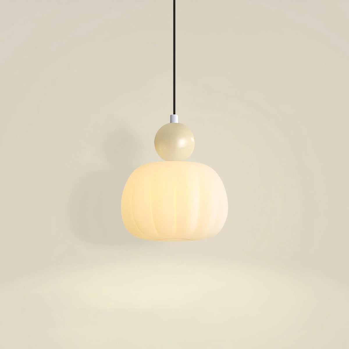 Pendant Light Organic Acrylic Satin Shade Adjustable Drop
