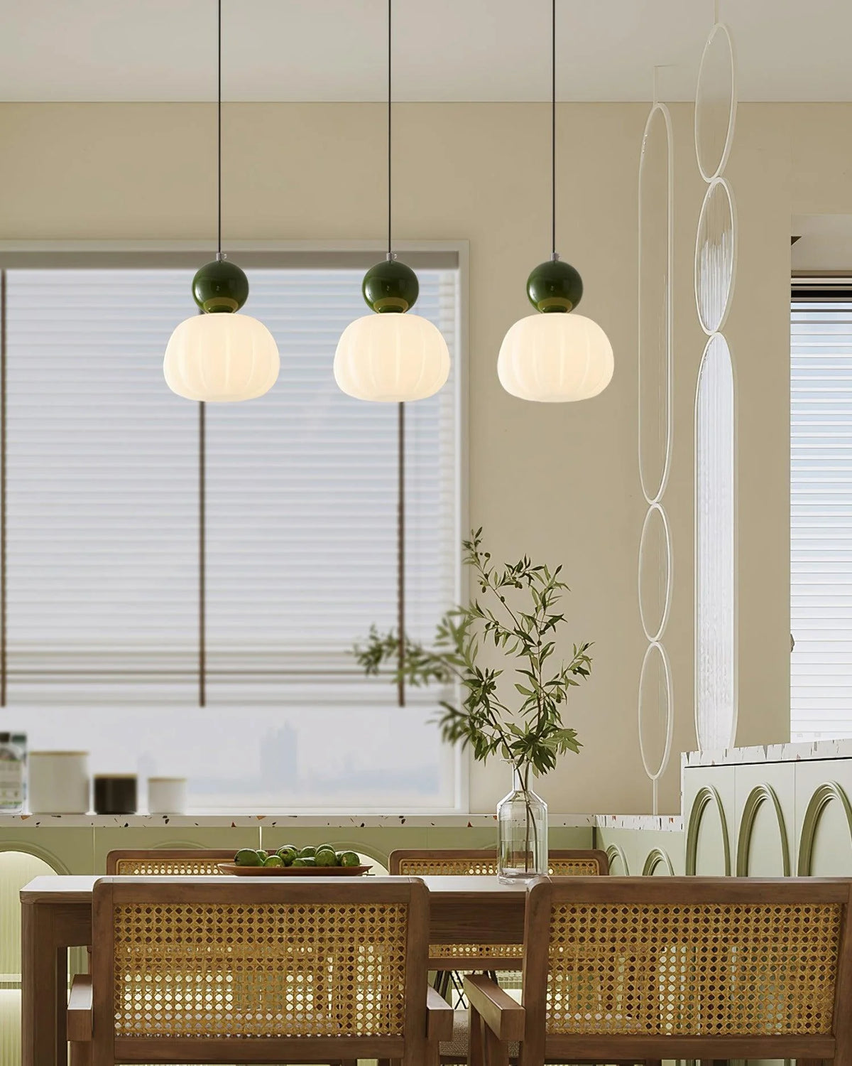 Pendant Light Organic Acrylic Satin Shade Adjustable Drop