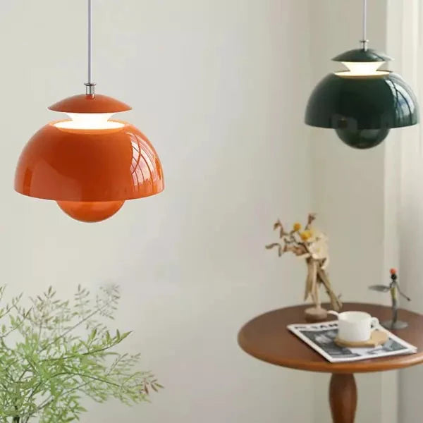 Pendant Light Overlapping Petal Shade Integrated LED