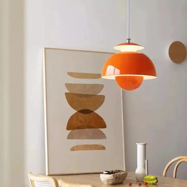 Pendant Light Overlapping Petal Shade Integrated LED