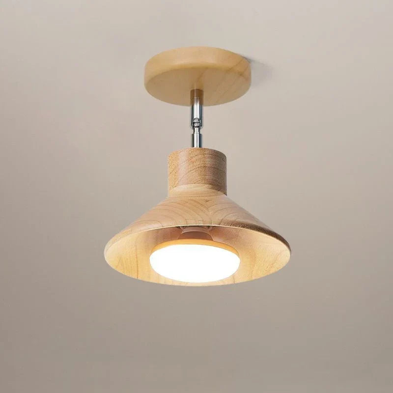 Pendant Light Solid Timber Cone Focused Downlight