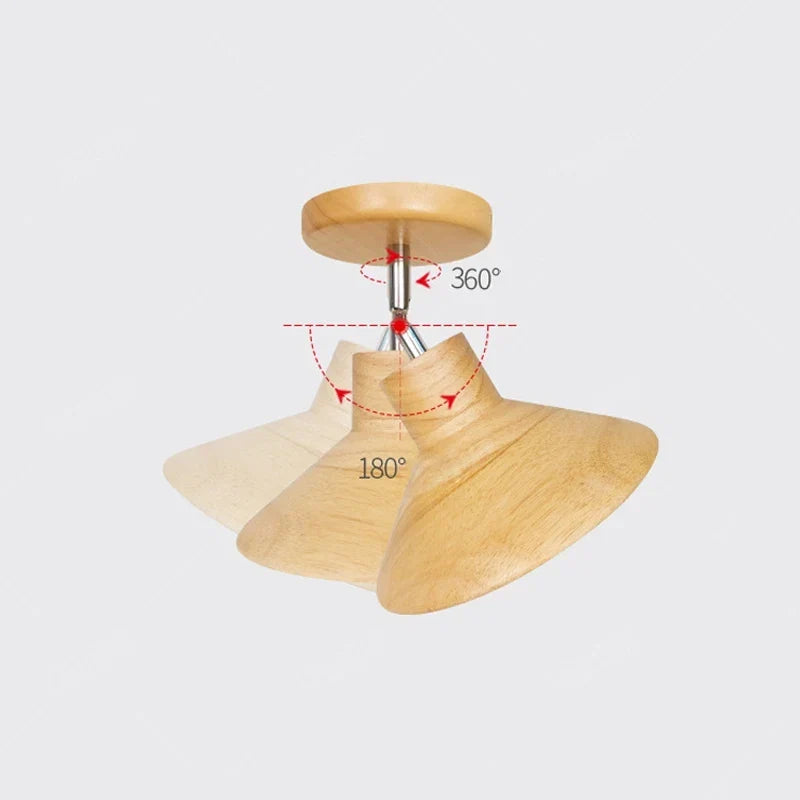 Pendant Light Solid Timber Cone Focused Downlight