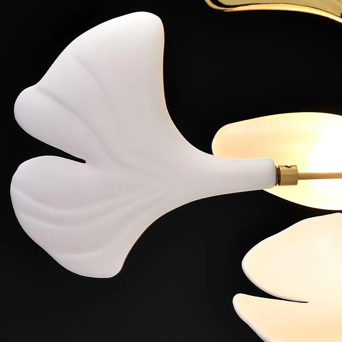 Pendant Light White Ceramic U-Shaped Design Adjustable Suspension