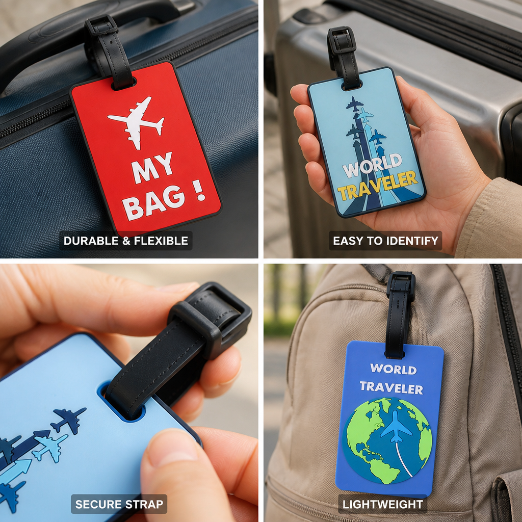Personalized Lightweight & Durable Luggage Tag (With Strap)