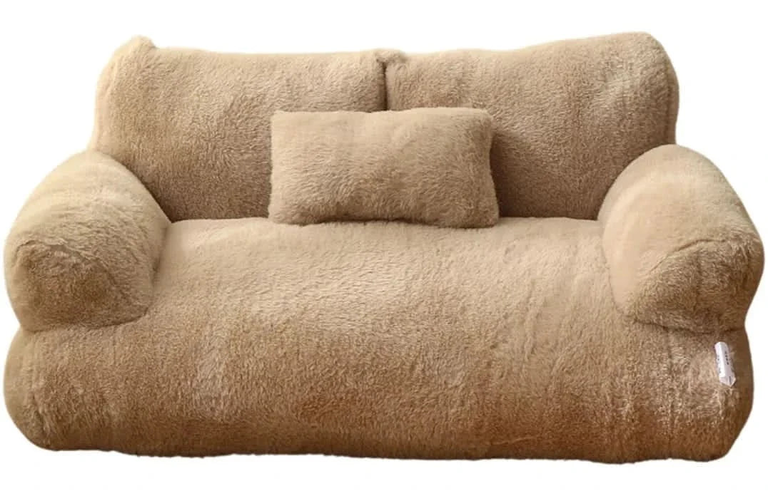 Pet Bed Ergonomic Raised Edge Removable Washable Cover