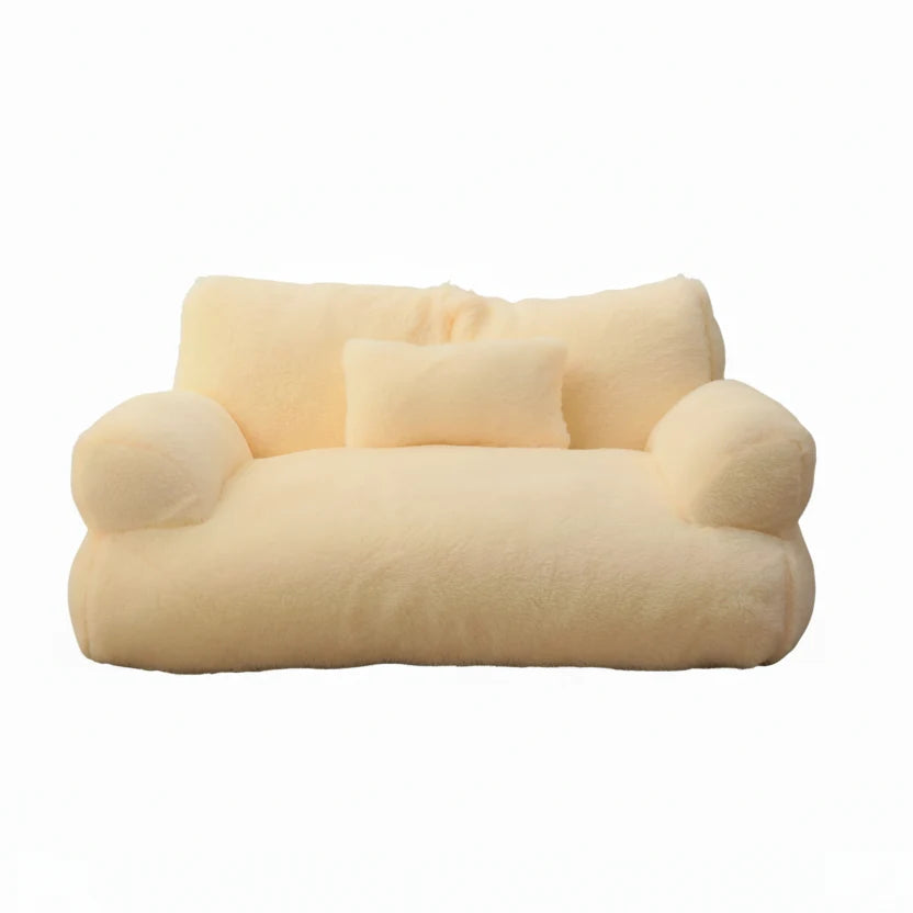 Pet Bed Ergonomic Raised Edge Removable Washable Cover