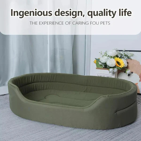 Pet Bed Plush Recycled Fill Machine Washable Cover